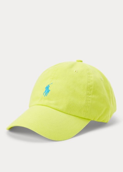 Gorra Polo Ralph Lauren Hombre Verdes Claro - Cotton Chino Neon Ball - ASRYZ7531